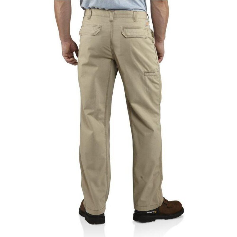 CARHARTT 38 x 36 Tan Tacoma Ripstop Pants Relaxed Straight Dimpled Knees